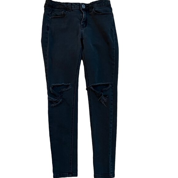UNIF Women's Small (27x26) Black Distressed Skinny Jeans - Picture 1 of 5